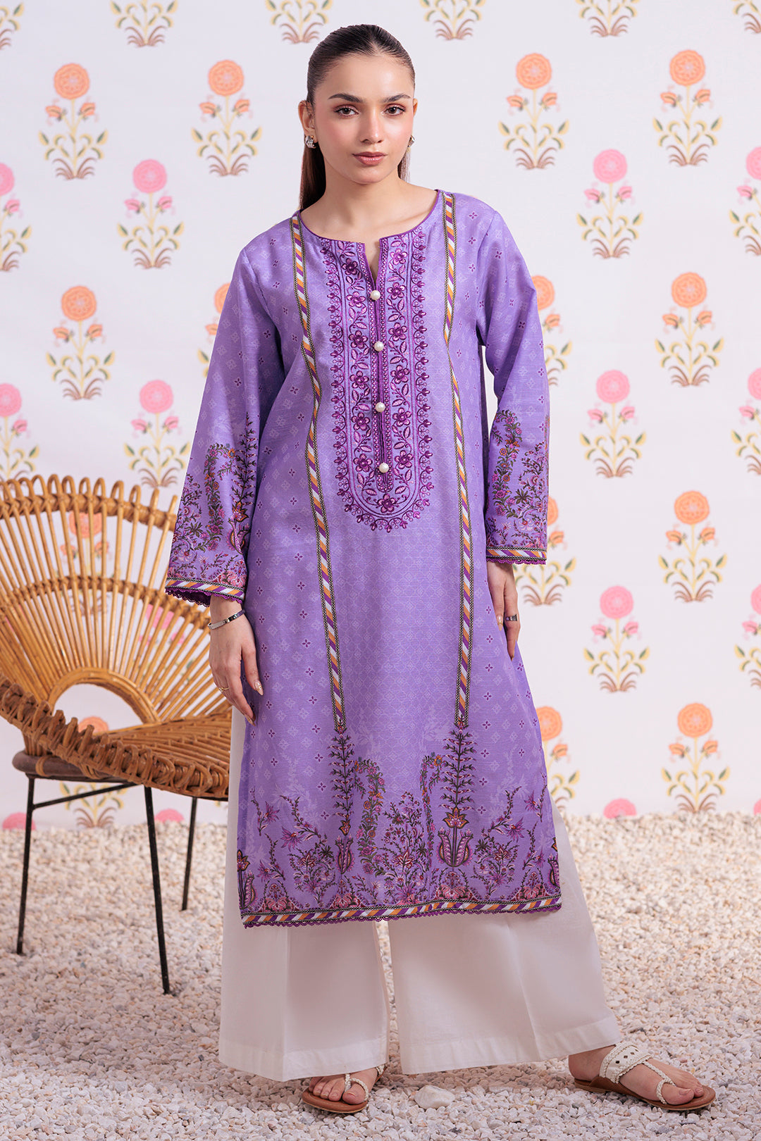 Embroidered Kurta - 3022