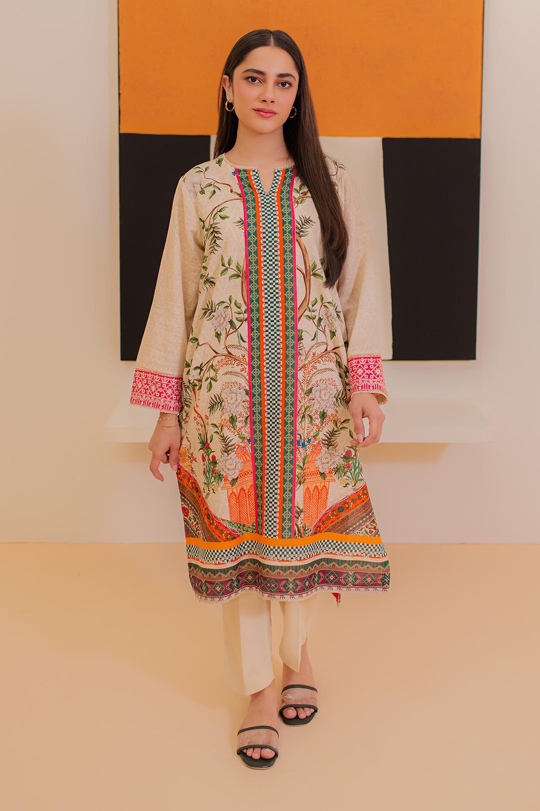 Embroidered Kurta - 3052