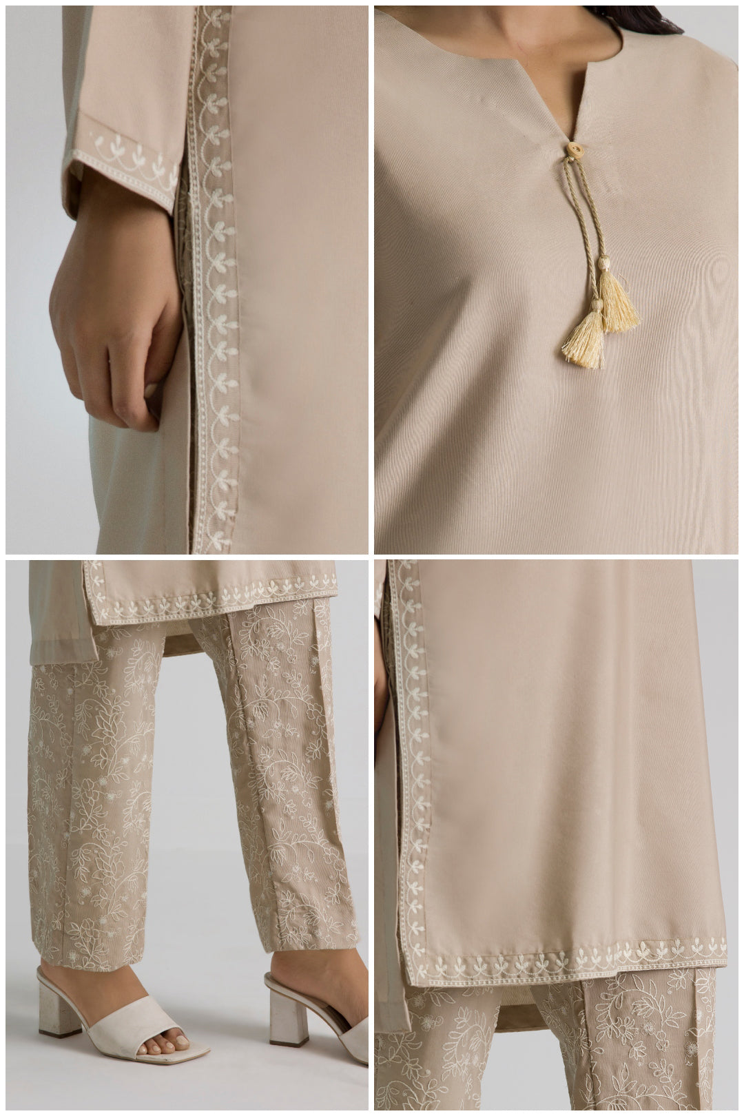 Embroidered Kurta Trouser - 1523
