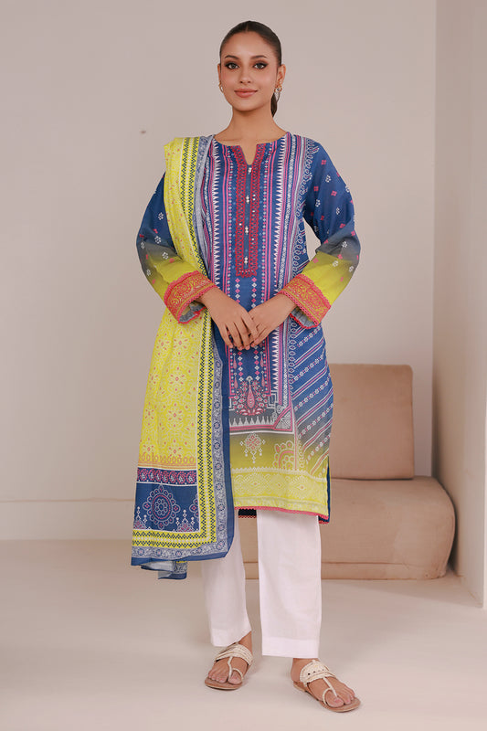 Embroidered Kurta Dupatta - 2936