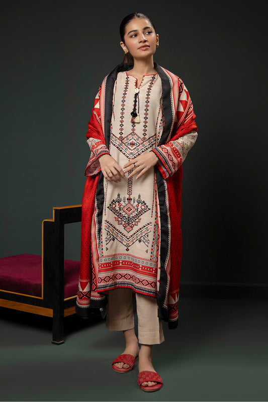 Embroidered Kurta Shawl - 2937