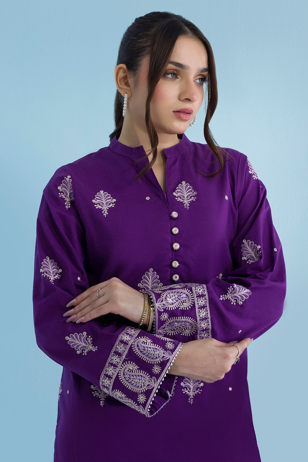 Embroidered Kurta Trouser - 2938