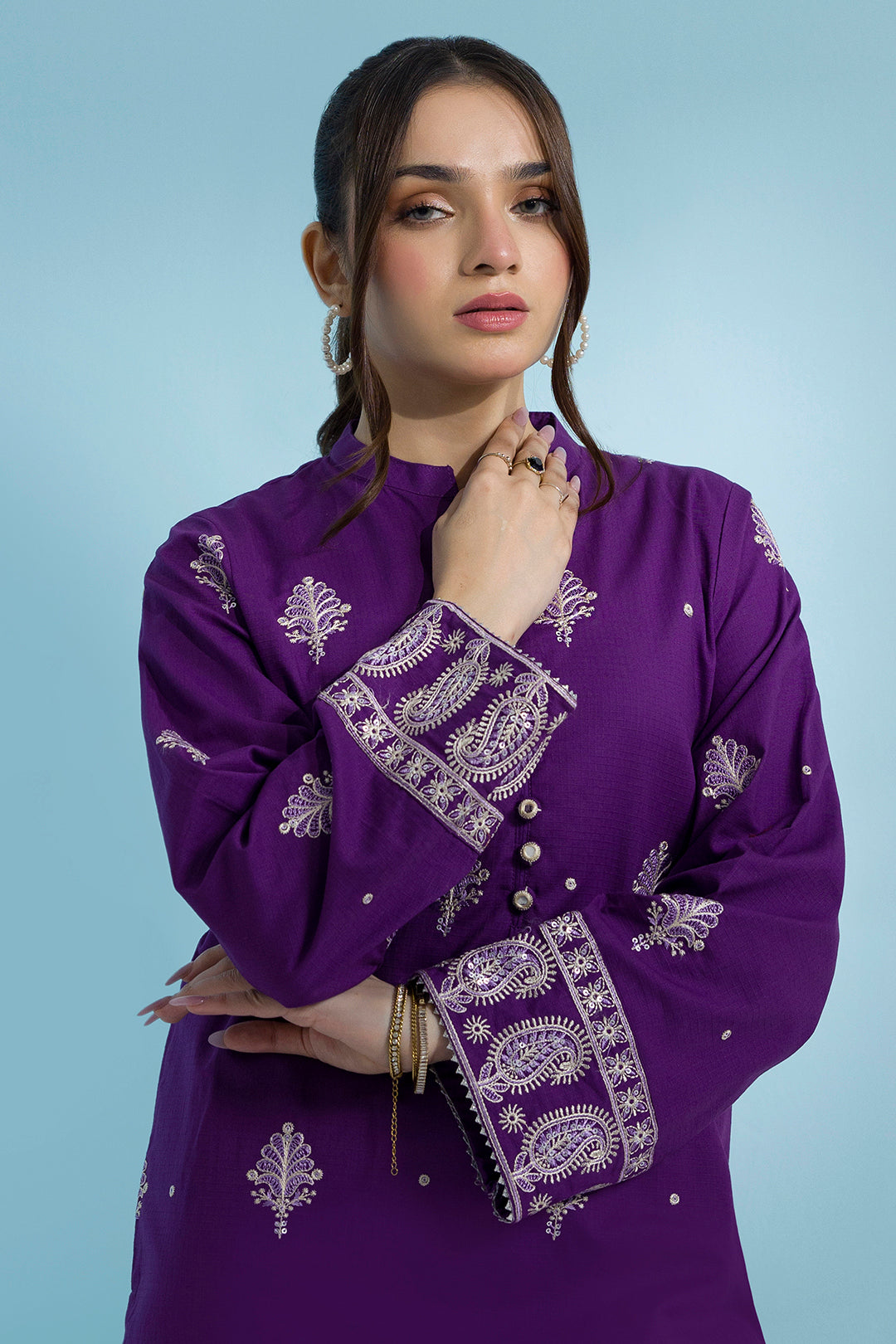 Embroidered Kurta Trouser - 2938