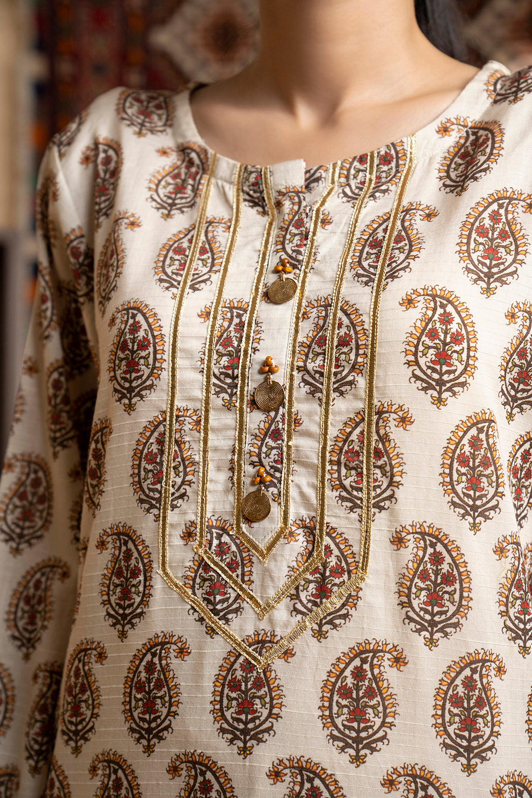 Embroidered Kurta Trouser - 3002