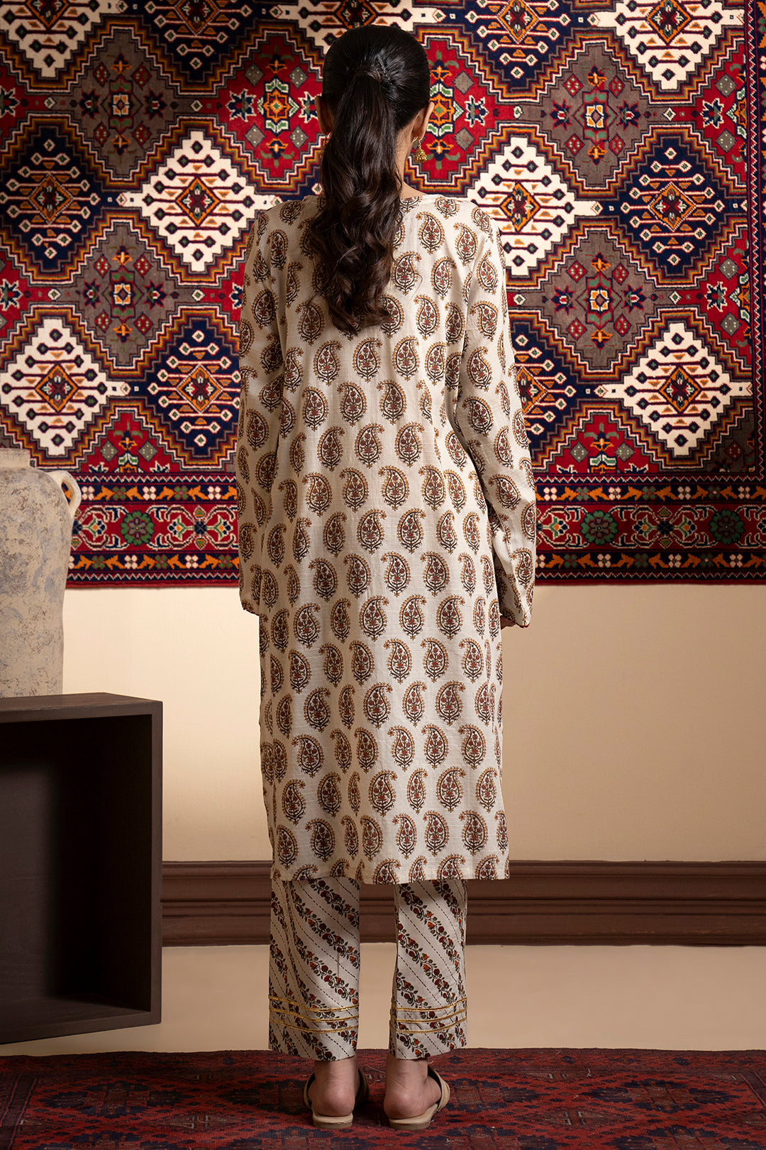 Embroidered Kurta Trouser - 3002