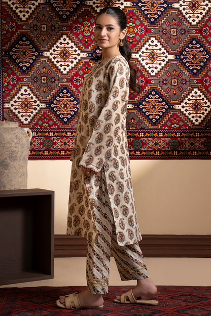 Embroidered Kurta Trouser - 3002