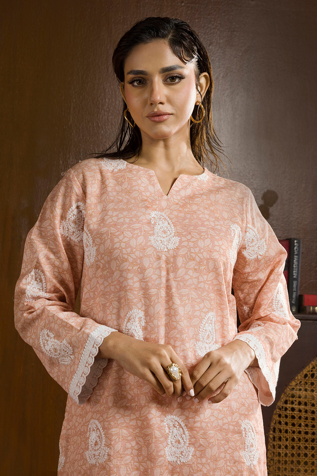 Embroidered Kurta Trouser - 3003