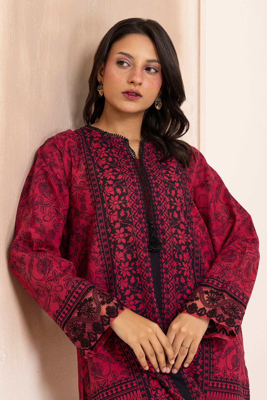 Embroidered Kurta Trouser - 3004