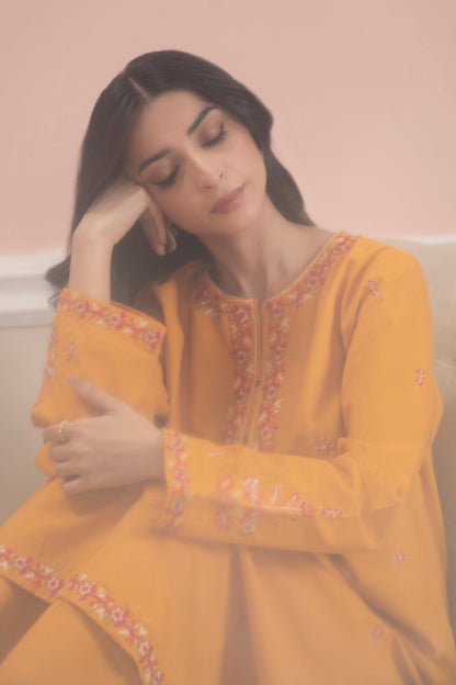 Embroidered Kurta Trouser - 3037