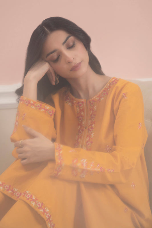 Embroidered Kurta Trouser - 3037