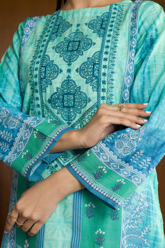 Embroidered Kurta Dupatta - 3064
