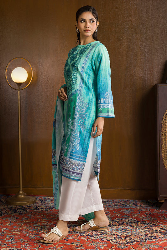 Embroidered Kurta Dupatta - 3064