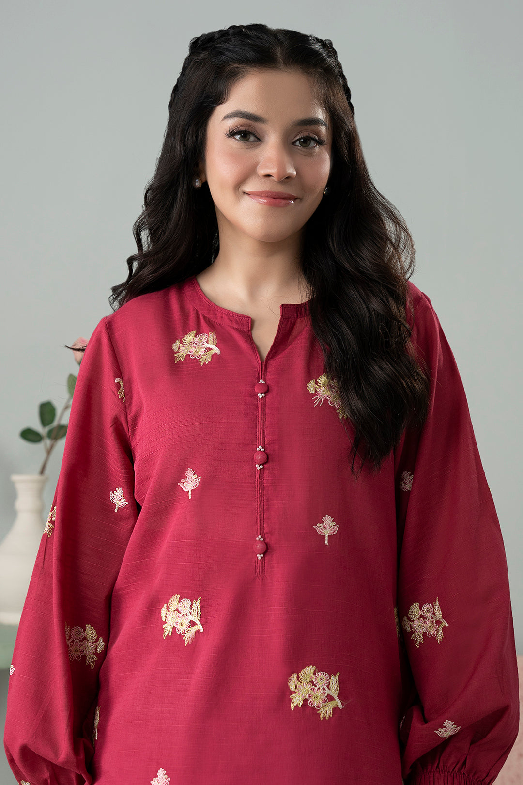 Embroidered Kurta Trouser - 3066