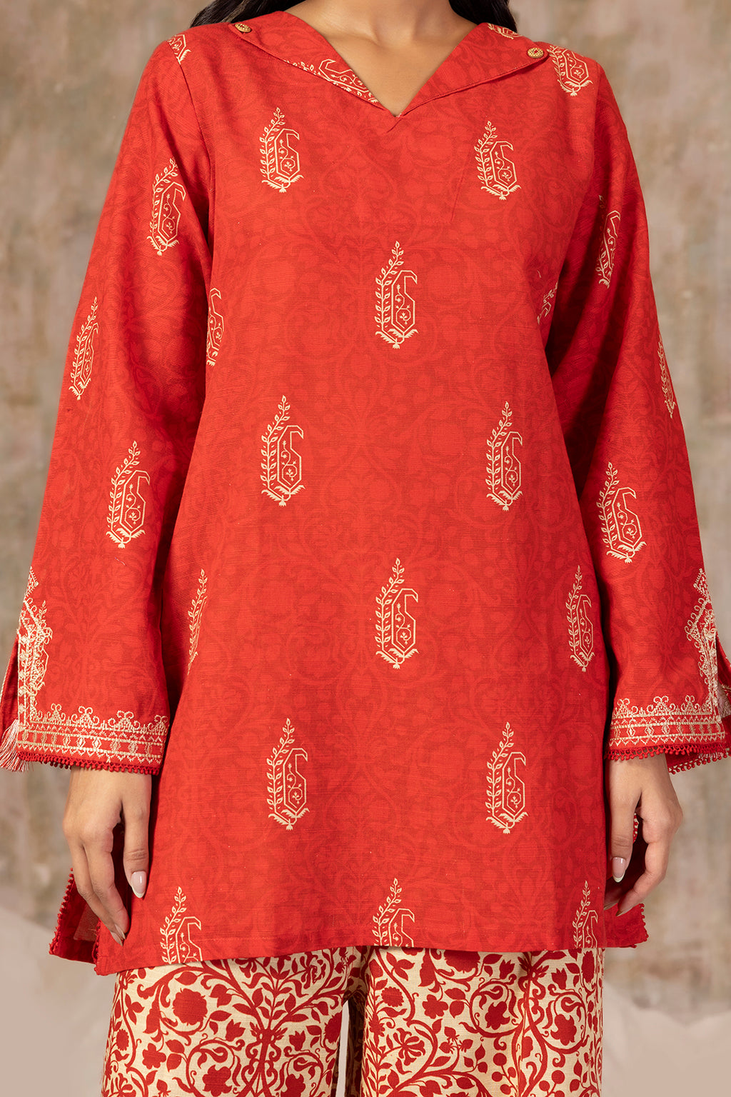 Embroidered Kurta Trouser - 3068