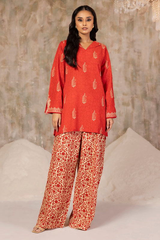 Embroidered Kurta Trouser - 3068