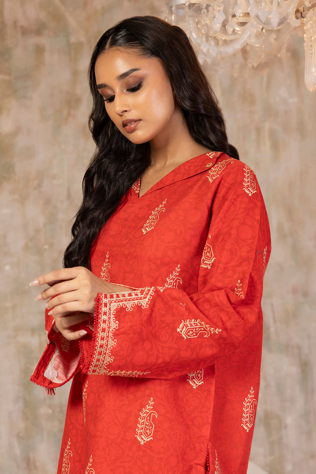 Embroidered Kurta Trouser - 3068