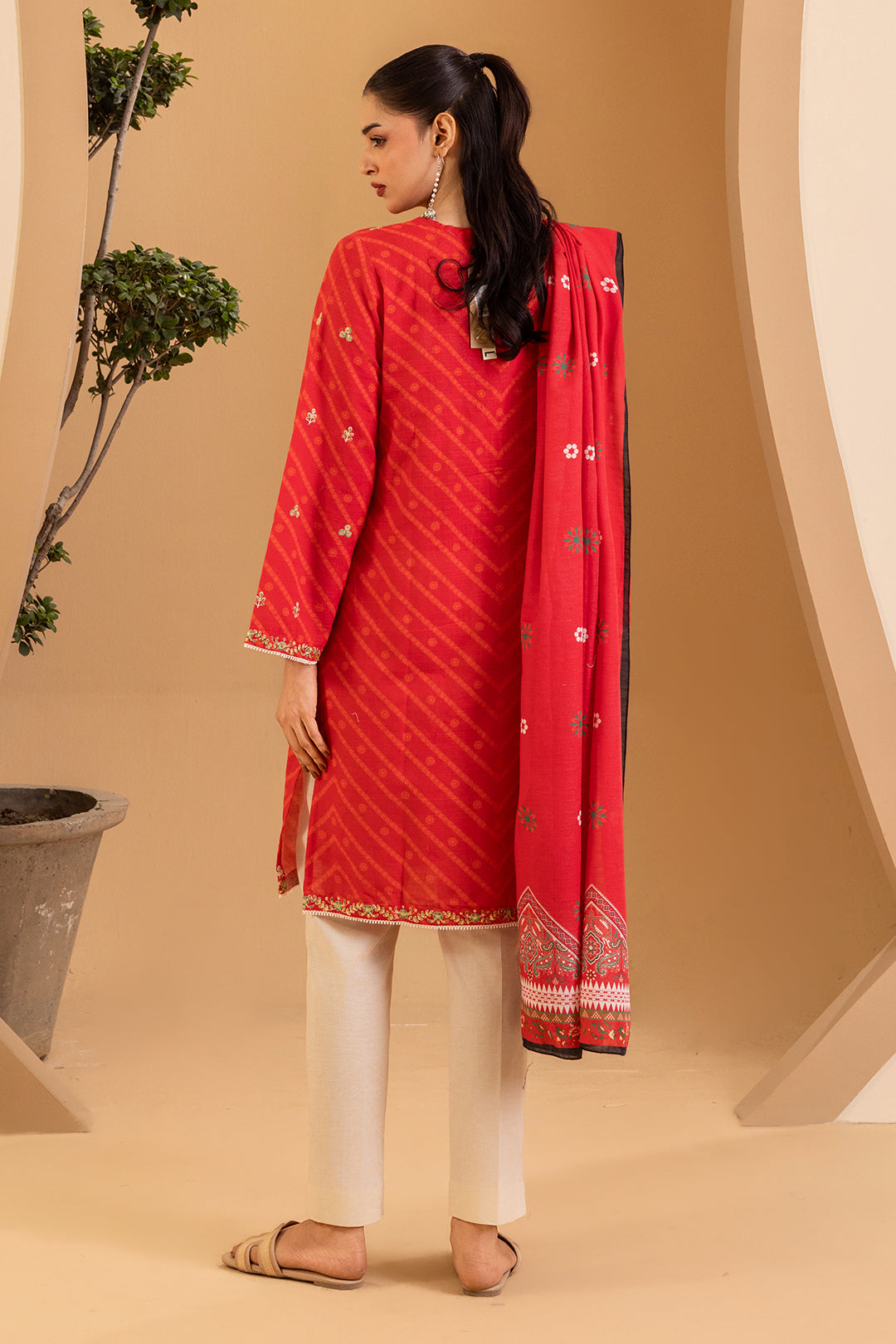 Embroidered Kurta Dupatta - 3111