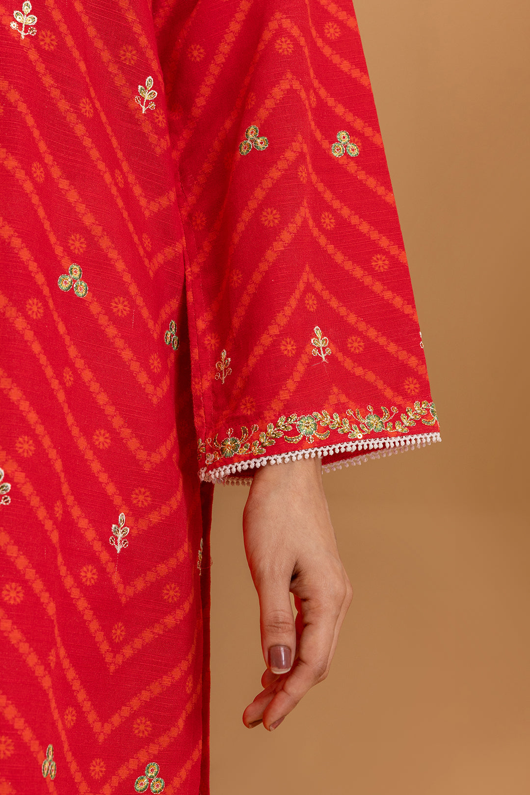 Embroidered Kurta Dupatta - 3111