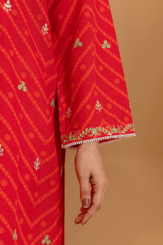 Embroidered Kurta Dupatta - 3111