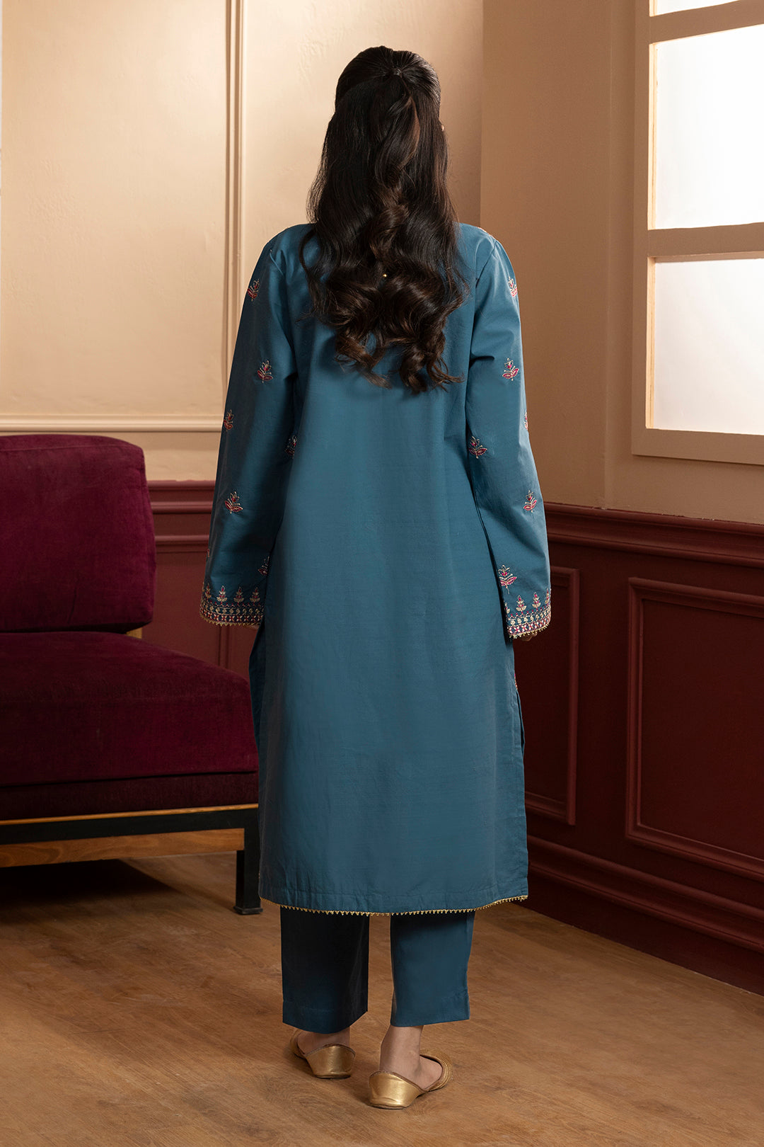 Embroidered Kurta Trouser - 3112