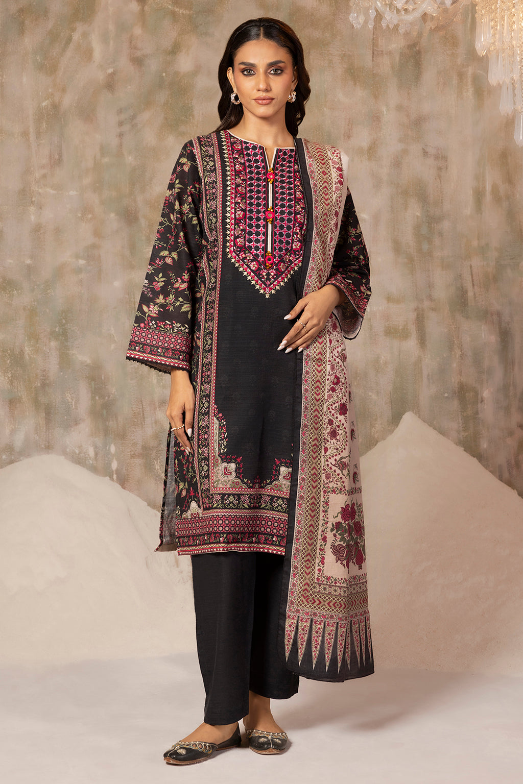 Embroidered Kurta Dupatta - 3146