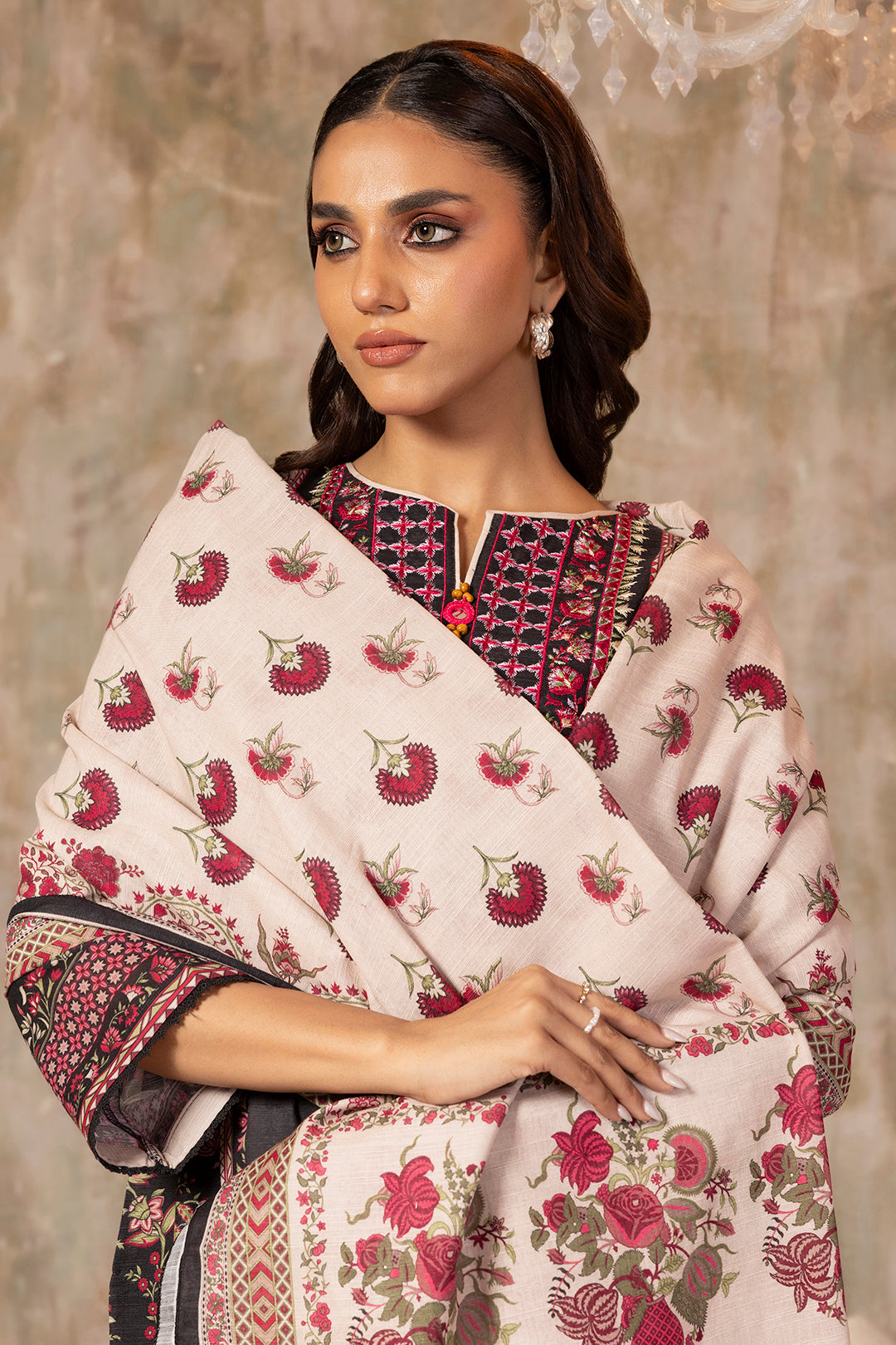 Embroidered Kurta Dupatta - 3146