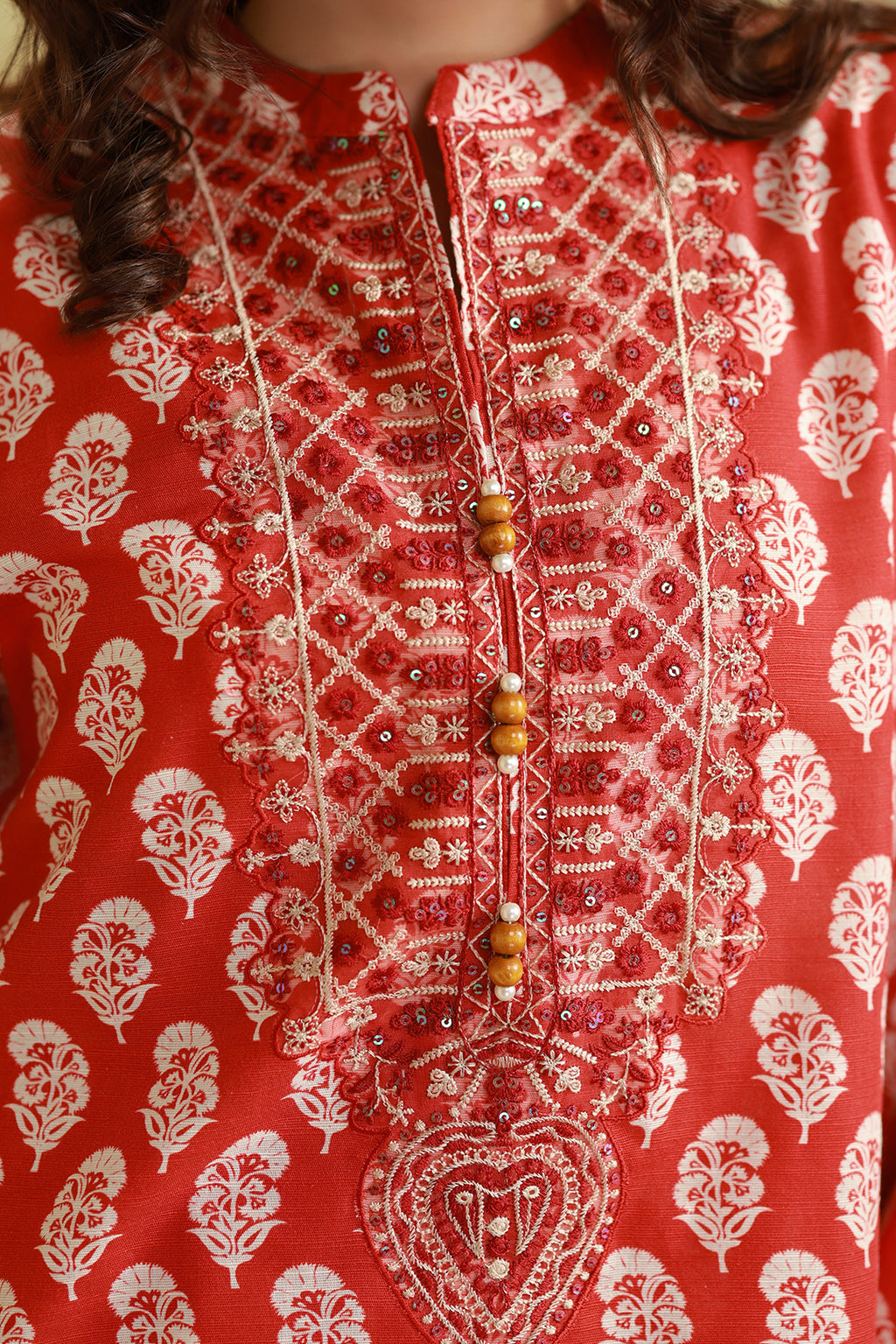 Embroidered Kurta Trouser - 3148