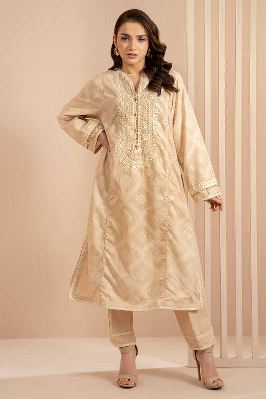 Embroidered Kurta Trouser - 3344