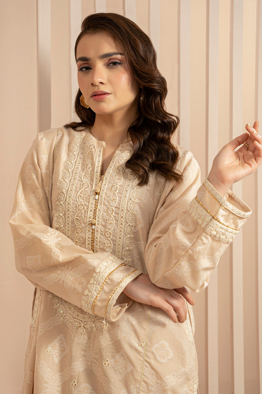 Embroidered Kurta Trouser - 3344