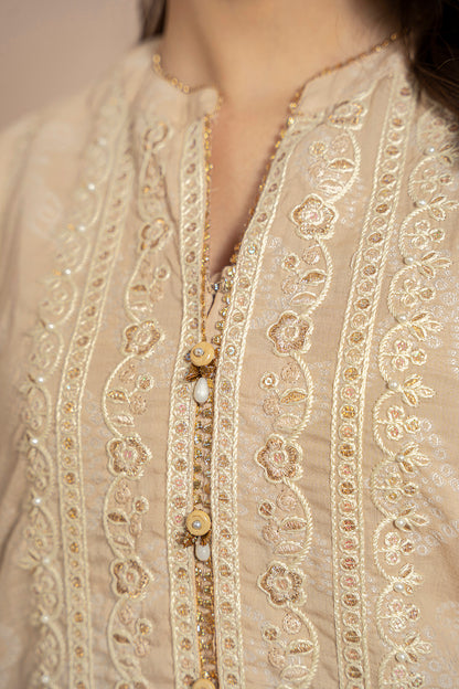 Embroidered Kurta Trouser - 3344