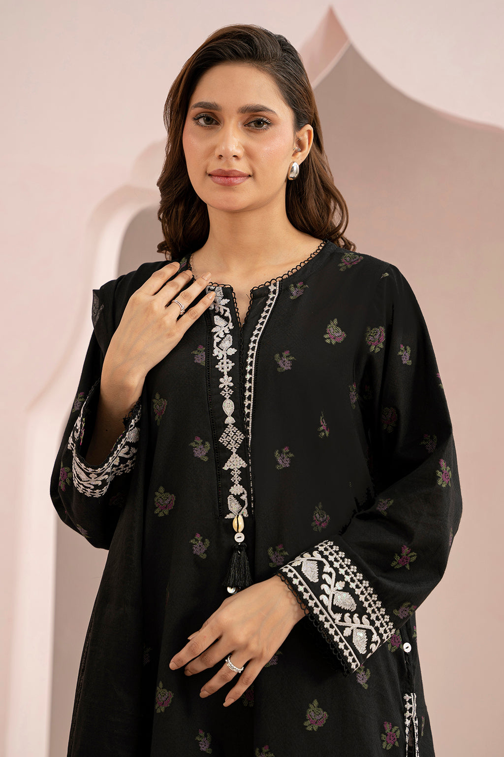 Embroidered Kurta Dupatta - 3345
