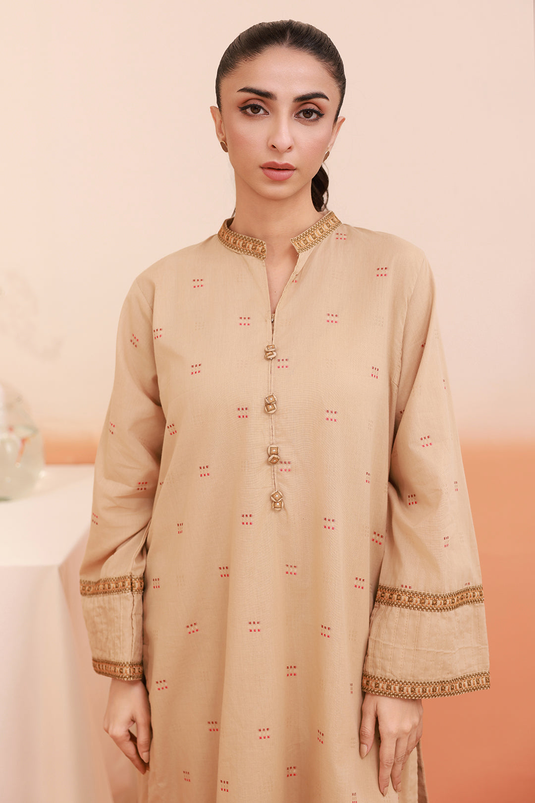 Embroidered Kurta Trouser - 3346
