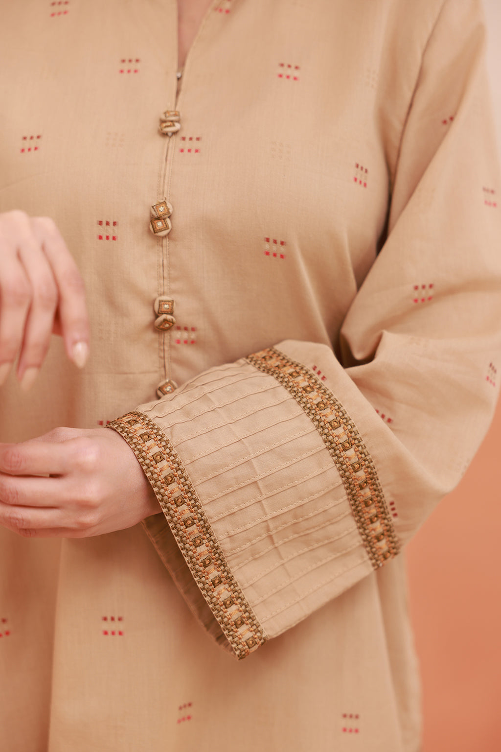 Embroidered Kurta Trouser - 3346