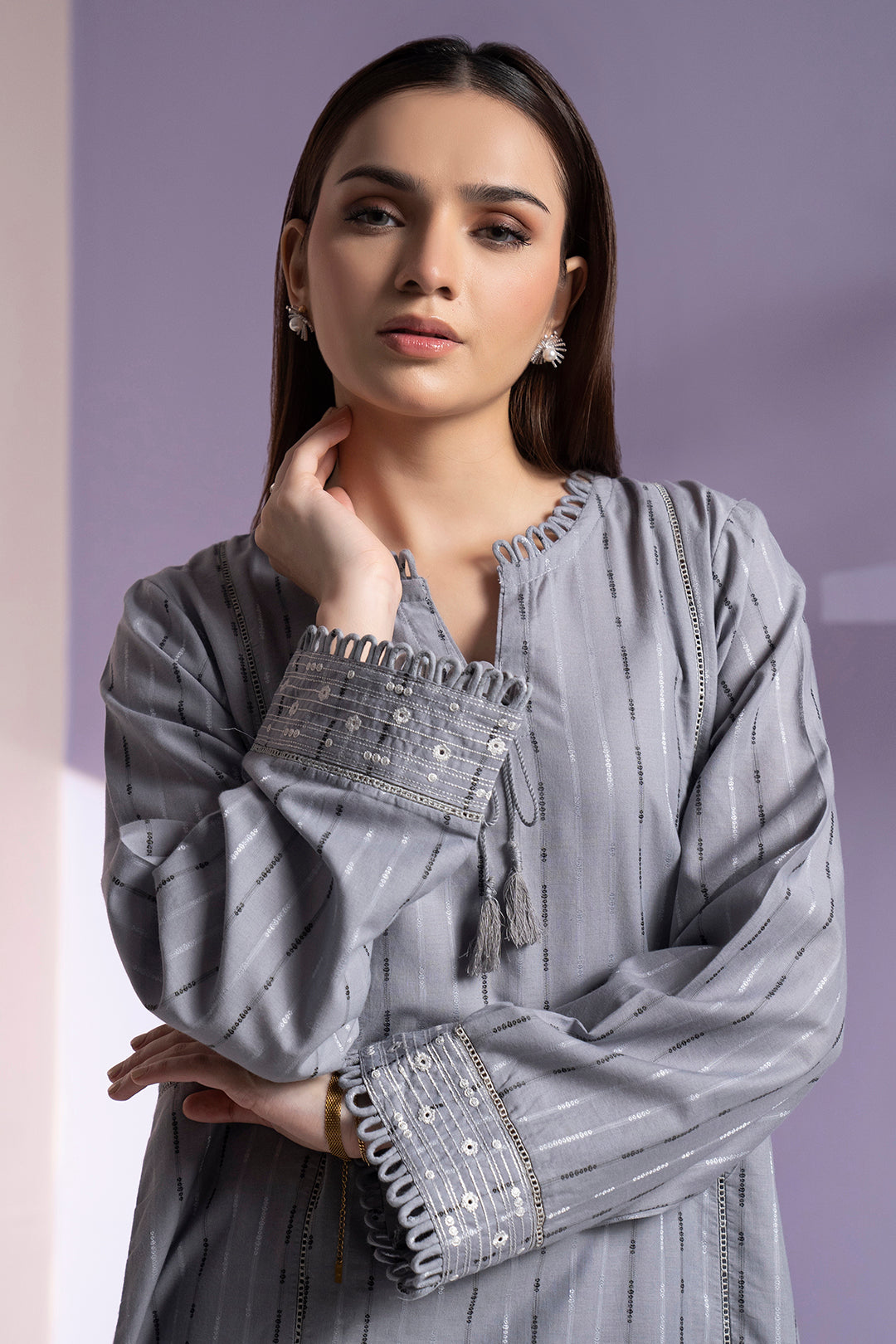 Embroidered Kurta Trouser - 3347