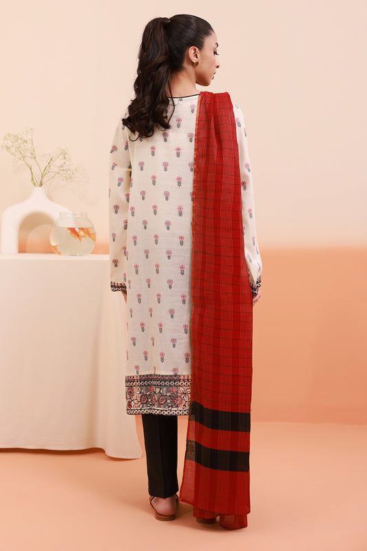 Embroidered Kurta Dupatta - 3348