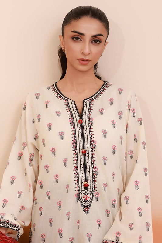 Embroidered Kurta Dupatta - 3348