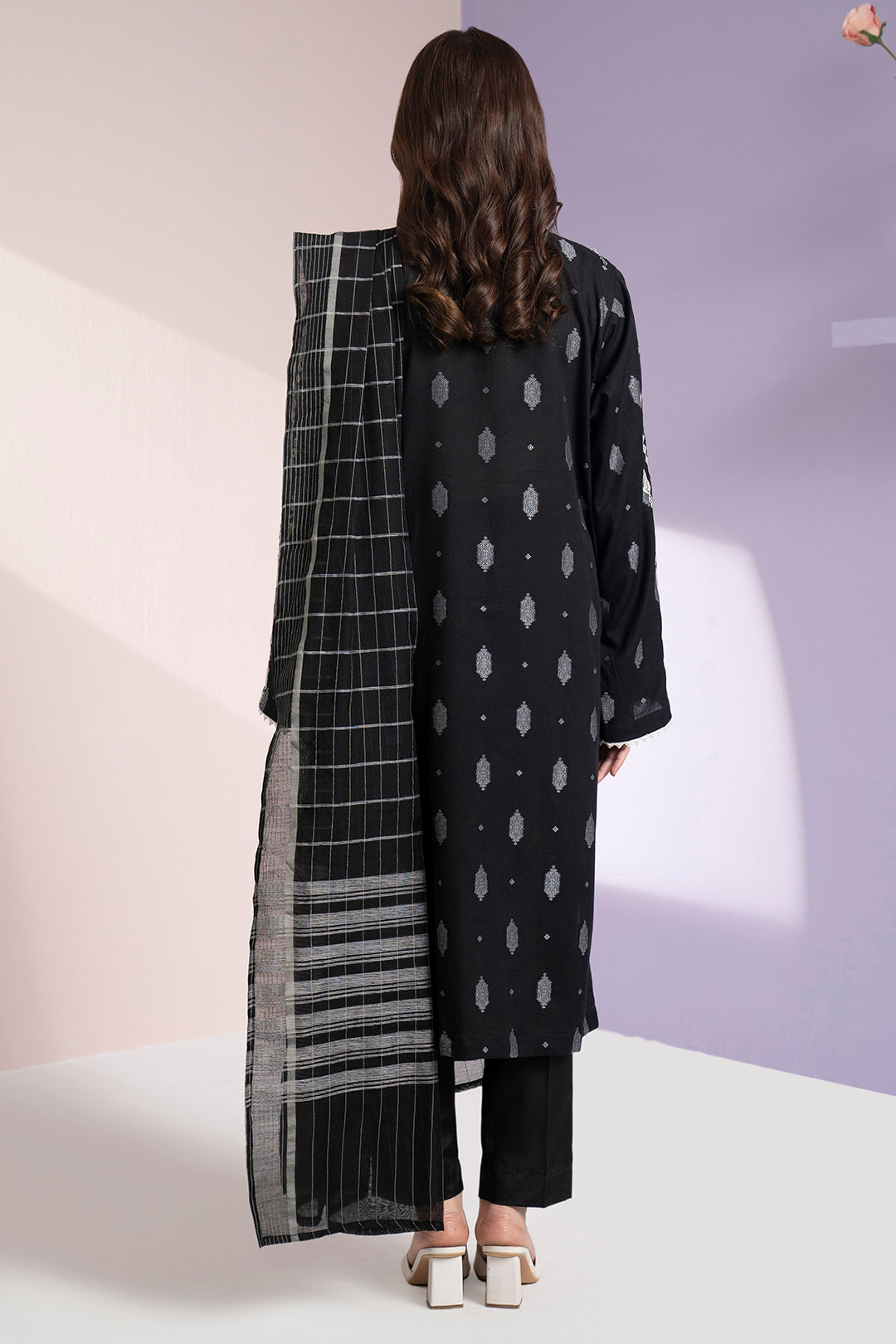 Embroidered Kurta Dupatta - 3349