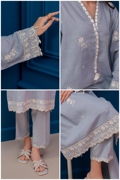 Embroidered Kurta Trouser - 3350