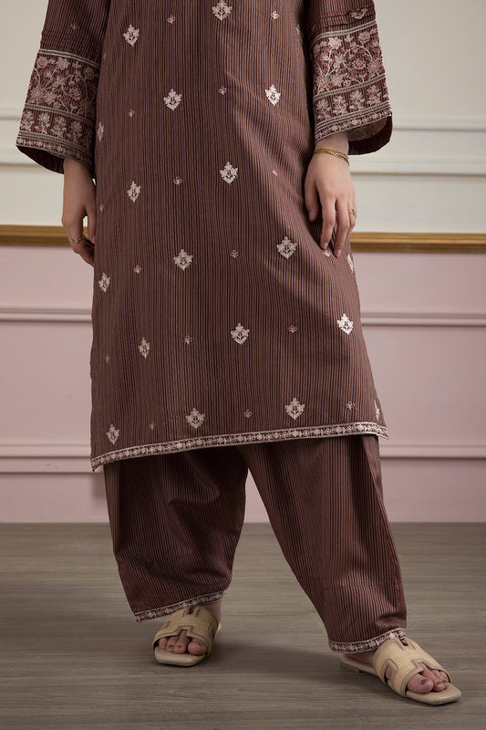 Embroidered Kurta Trouser - 3362