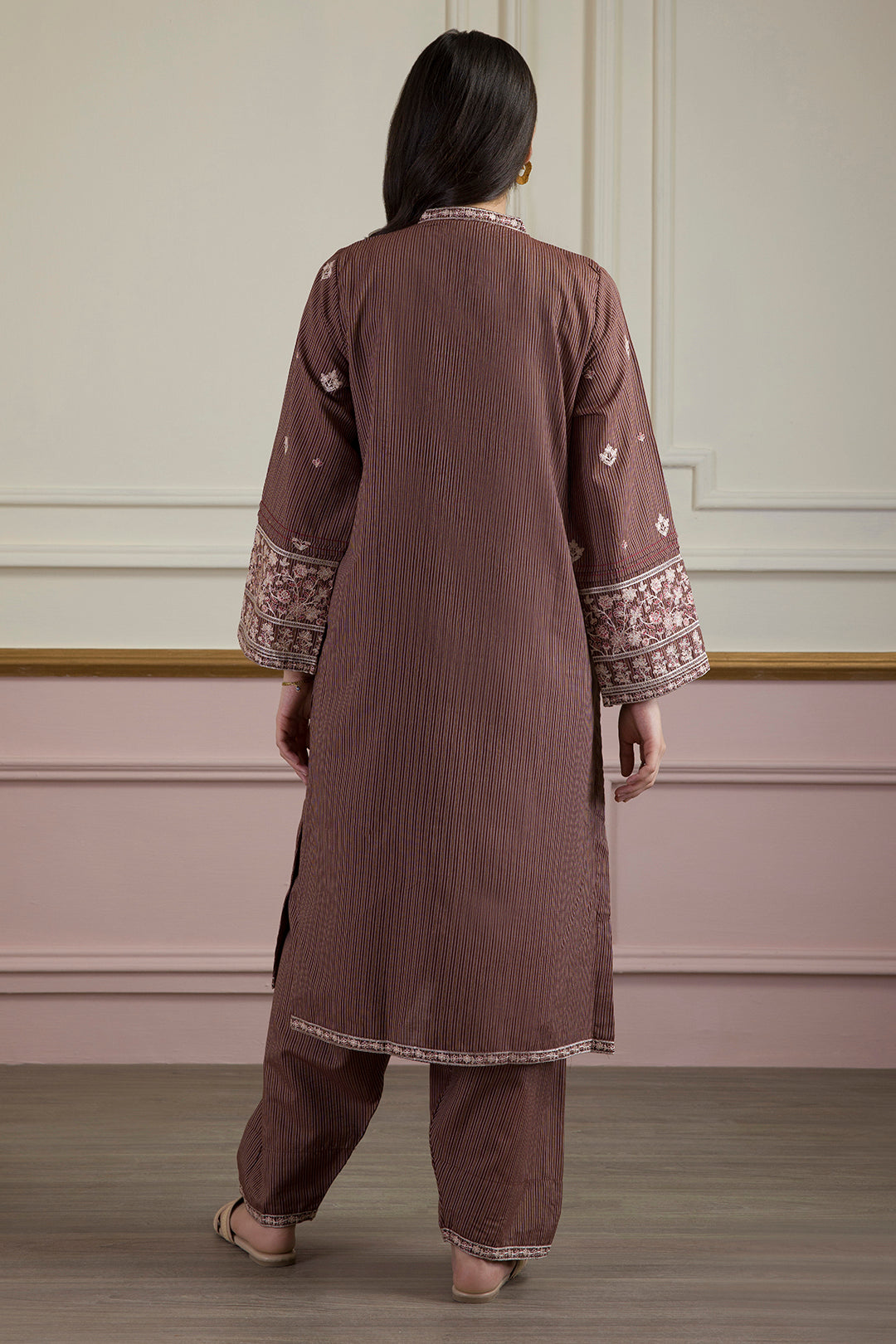 Embroidered Kurta Trouser - 3362