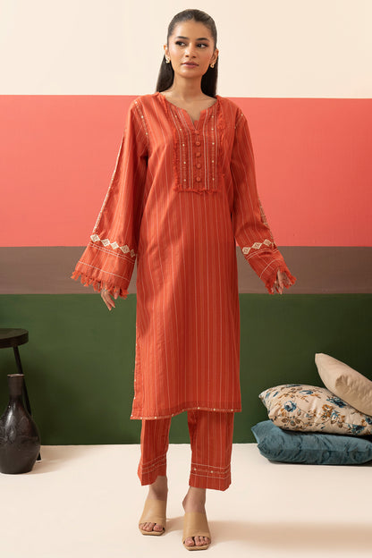 Embroidered Kurta Trouser - 3363
