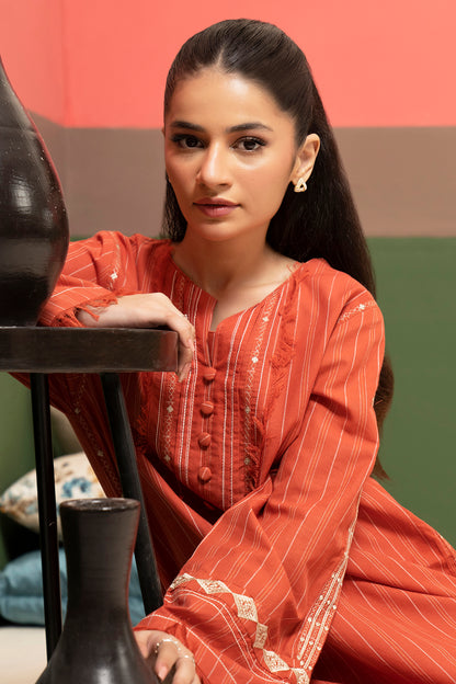 Embroidered Kurta Trouser - 3363