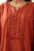 Embroidered Kurta Trouser - 3363