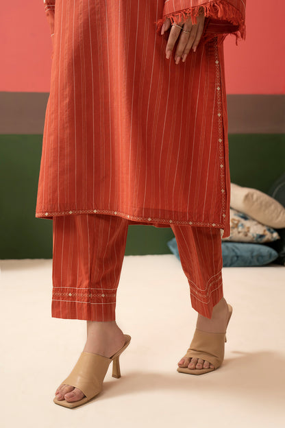 Embroidered Kurta Trouser - 3363