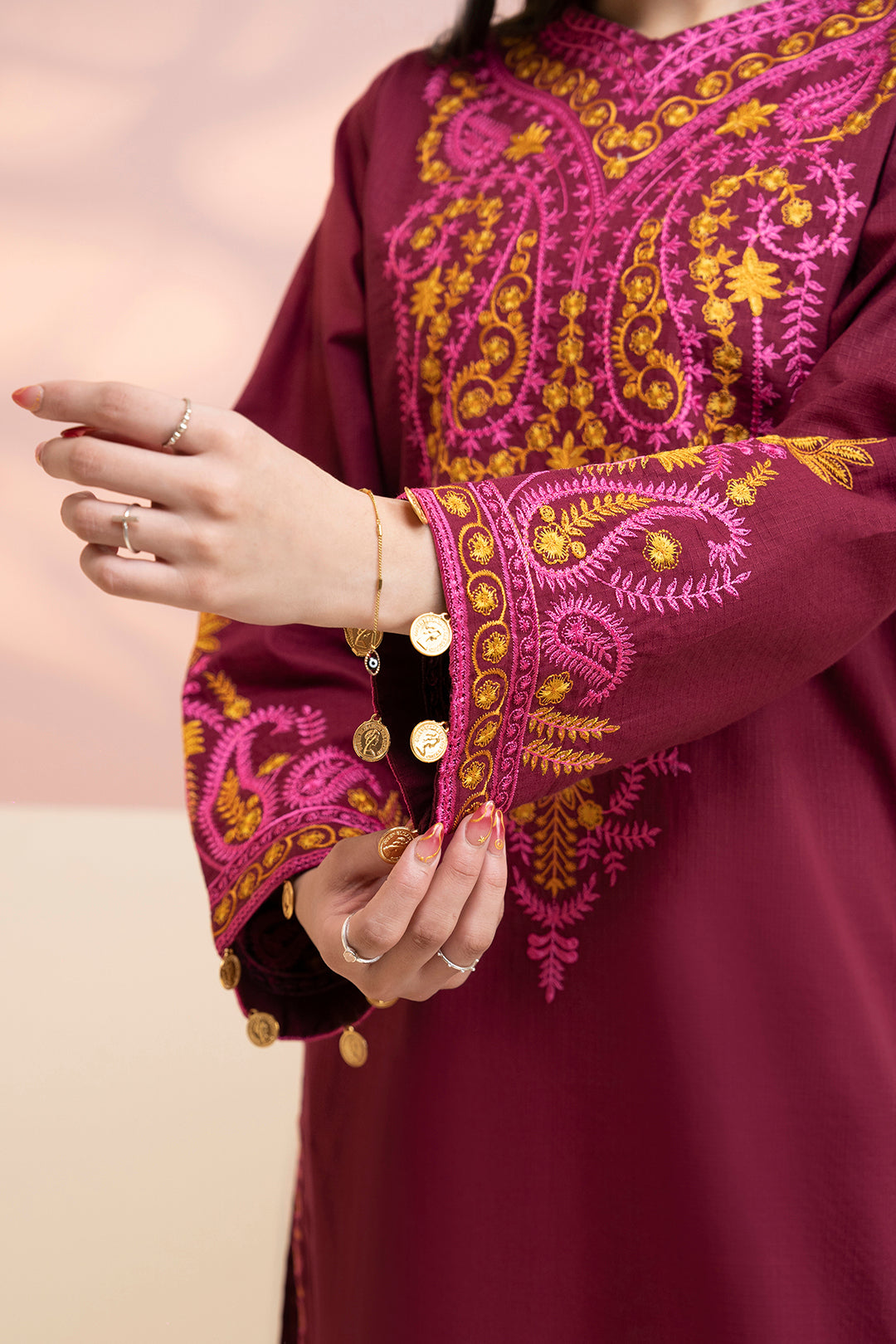 Embroidered Kurta Trouser - 3364