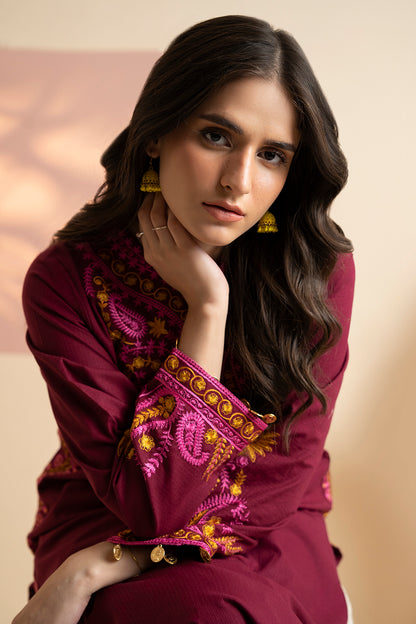 Embroidered Kurta Trouser - 3364