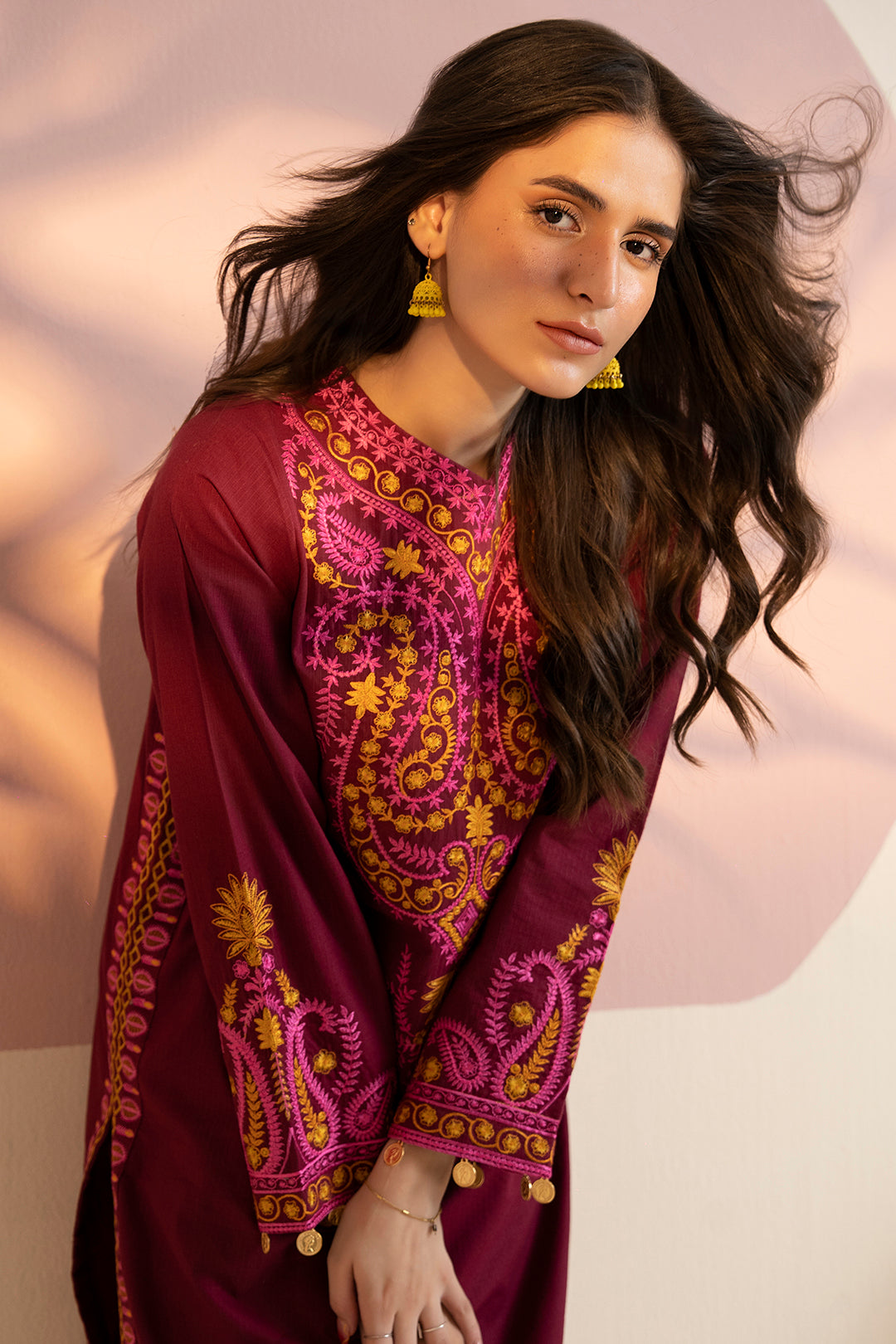 Embroidered Kurta Trouser - 3364