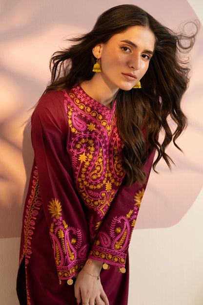 Embroidered Kurta Trouser - 3364