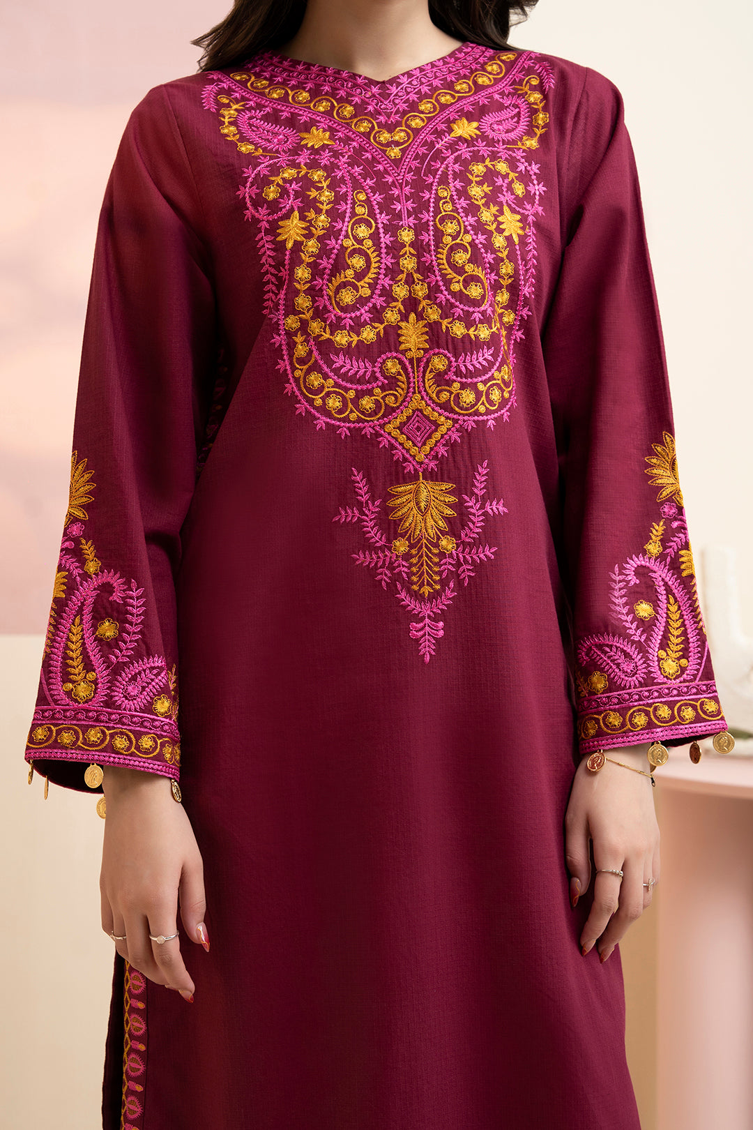 Embroidered Kurta Trouser - 3364