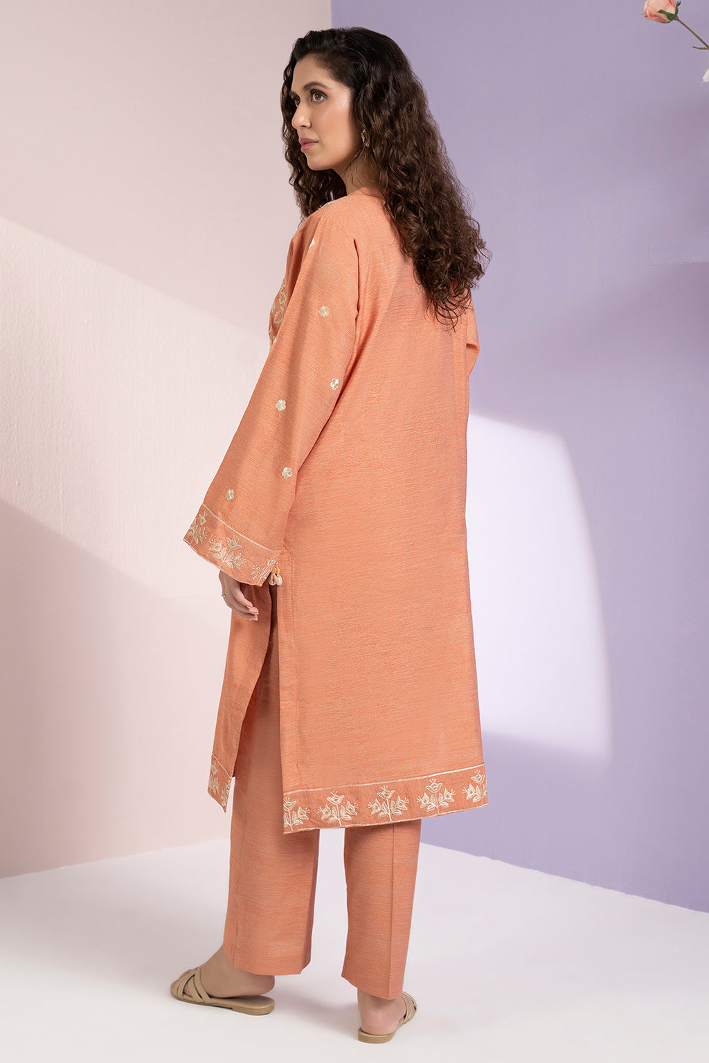 Embroidered Kurta Trouser - 3365